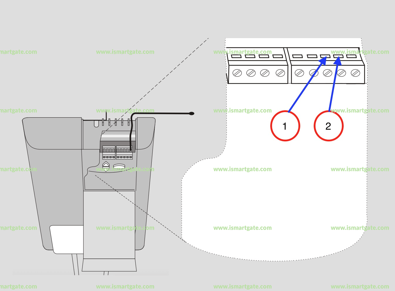 Wiring diagram for Tormatic GTA 611